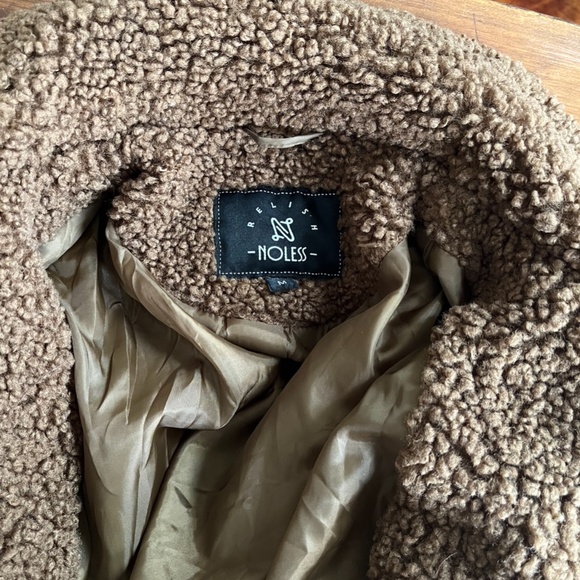 Brown Fluffy Teddy Jacket - Picture 3 of 4